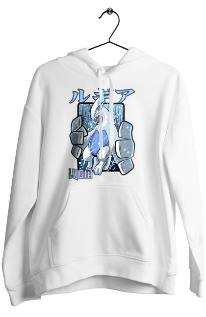 Women's hoodie with prints Pokemon Lugia. Anime, games, lugia, nintendo, pokemon, pokemon go. 2070702