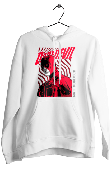 Women's hoodie with prints Daredevil. Daredevil, lawyer, marvel, matt murdock, superhero, television series, tv series. 2070702