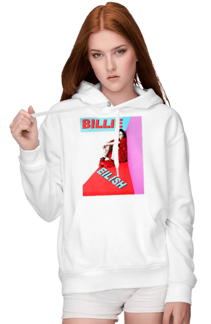 Жіноче худі з принтом "Біллі Айліш". Біллі айліш, логотип біллі айліш, принт біллі айліш, співачка біллі айліш. 2070702