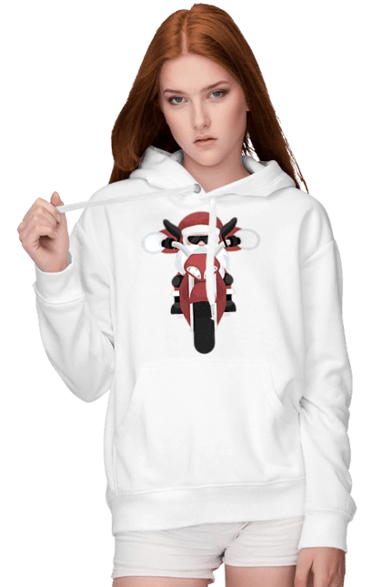 Санта на мотоцикле