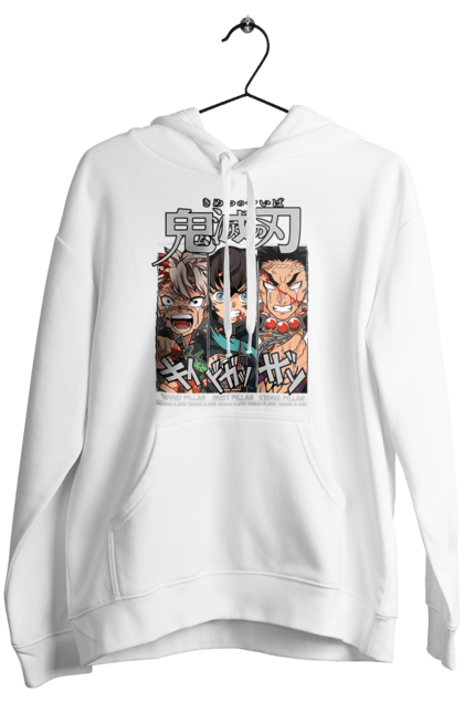 Women's hoodie with prints Demon Slayer Sanemi Muichiro Gyomei. Anime, demon slayer, gyomei, himejima, kimetsu no yaiba, manga, muichiro, sanemi. 2070702