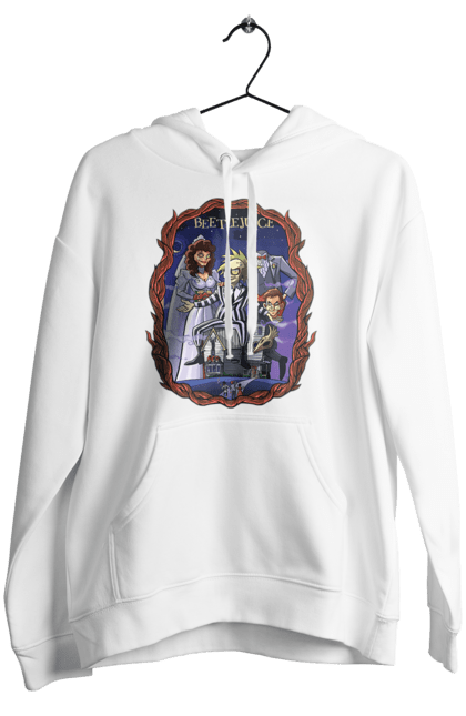 Women's hoodie with prints Beetlejuice. Beetlejuice, comedy, ghost, horror, movie, tim burton, warner bros. 2070702