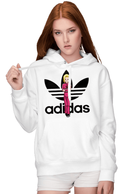 Жіноче худі з принтом "Adidas Андроїд 18". Adidas, android 18, dragon ball, адідас, андроїд 18, аніме, вбивця, кіборг, манга, перли дракона. 2070702