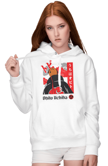 Women's hoodie with prints Naruto Obito Uchiha. Anime, character, manga, naruto, ninja, obito, obito uchiha, tv series, uchiha. 2070702