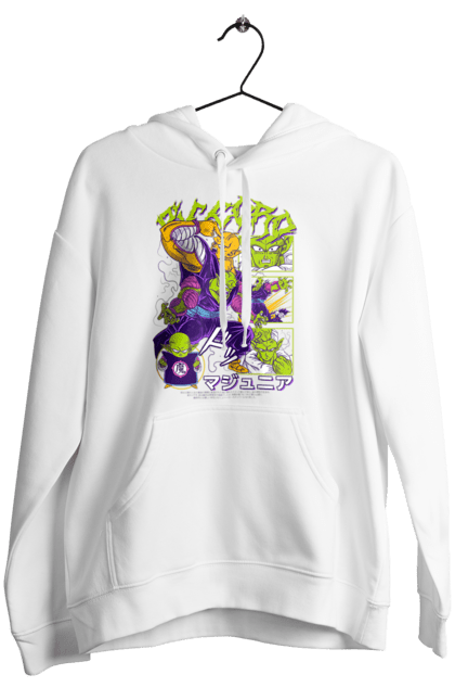 Women's hoodie with prints Dragon Ball Piccolo Daimao. Anime, dragon ball, goku, manga, piccolo, piccolo daimao, tv series, vegeta. 2070702