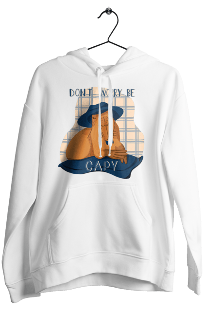 Women's hoodie with prints Capybara. Animal, capybara, rodent. 2070702