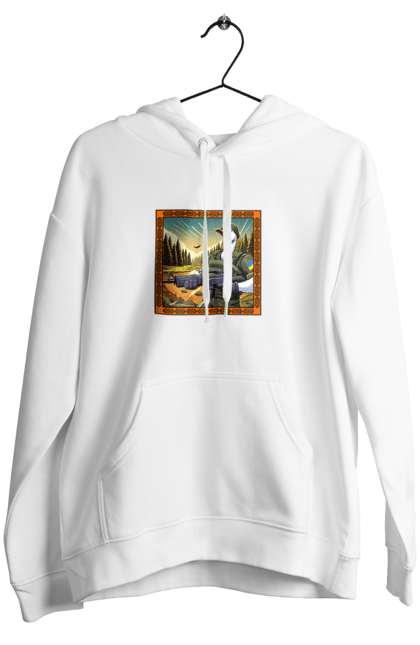 Жіноче худі з принтом "Гусячий десант". Біологічна зброя, бойові гуси, військовий гусак, гусячий десант, зброєні сили, прапор, символіка, україна. 2070702