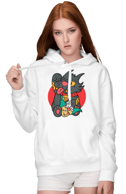 Women`s hoodie with prints The Simpsons Krusty the Clown. Clown, krusty, krusty the clown, simpsons. 2070702