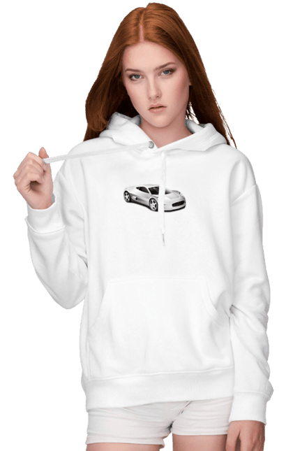Women`s hoodie with prints Auto.1. Auto, graphics, photo, sports car. 2070702