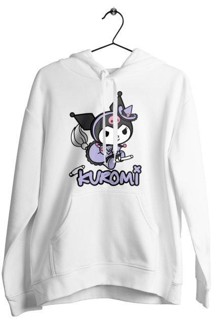 Women's hoodie with prints Hello Kitty Kuromi. Anime, character, hello kitty, kuromi, my melody, sanrio. 2070702