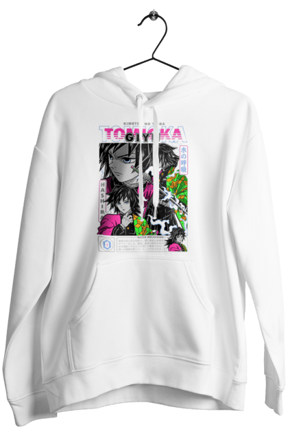 Women's hoodie with prints Demon Slayer Giyu. Anime, demon slayer, giyu, giyu tomioka, kimetsu no yaiba, manga, serial. 2070702