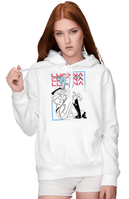 Women's hoodie with prints Cyberpunk: Edgerunners Lucy. Anime, cd project, cyberpunk, edgerunners, game, lucy, netflix, video game. 2070702