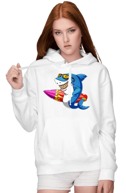 Shark With Glasses Surfing