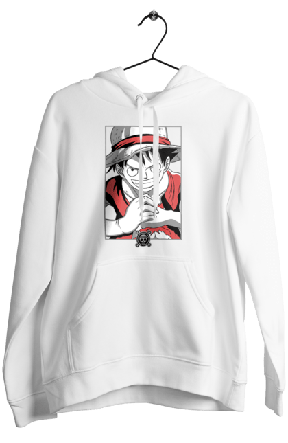 Women's hoodie with prints One Piece Luffy. Anime, luffy, manga, monkey de luffy, one piece, pirates. 2070702