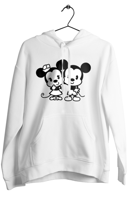 Жіноче худі з принтом "Міккі Маус та Мінні Маус". Mickey mouse, minnie mouse, дісней, міккі, міккі маус, мінні маус, мультфільм. 2070702