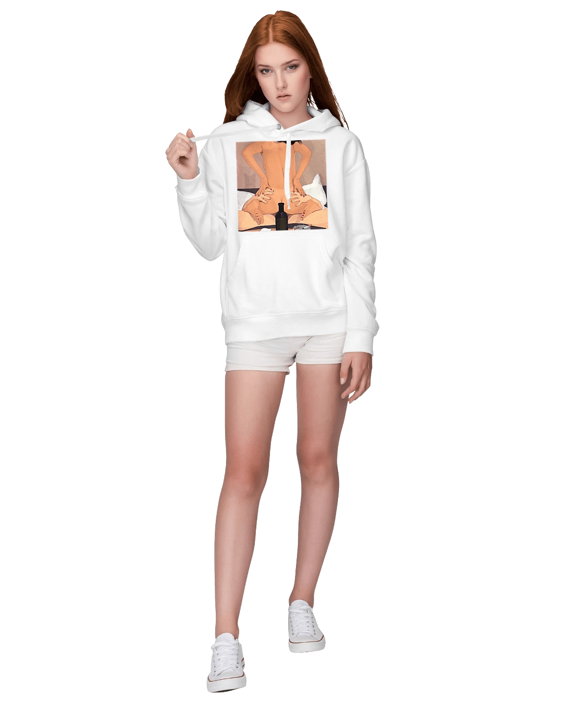 Naked Girl, Bottle And Cigarettes