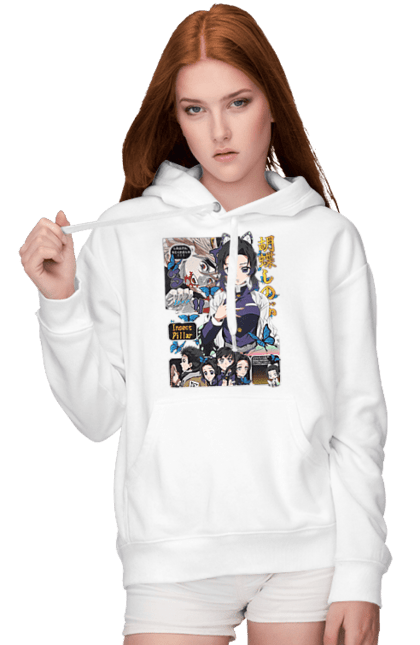 Жіноче худі з принтом "Винищувач Демонів Шинобу". Anime, demon slayer, kimetsu no yaiba, manga, shinobu, аніме, винищувач демонів, манга, серіал, шинобу. 2070702