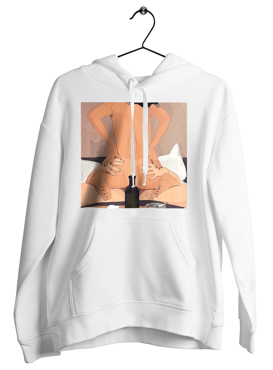 Naked Girl, Bottle And Cigarettes