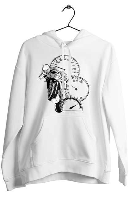 Жіноче худі з принтом "Мотоцикл Швидкість Чорний". Мото, мотоцикл, розгін, швидкість. 2070702