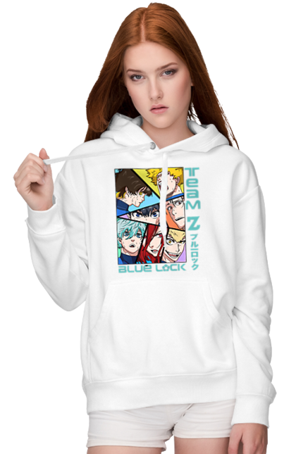 Women's hoodie with prints Blue Lock. Anime, blue lock, blue prison, manga, sport, sports anime. 2070702