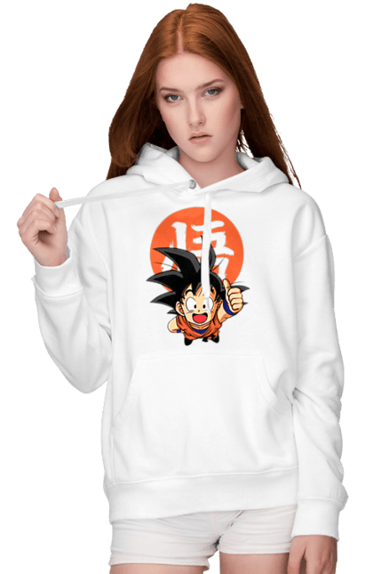 Women's hoodie with prints Dragon Ball Son Goku. Anime, dragon ball, goku, manga, son goku, tv series. 2070702