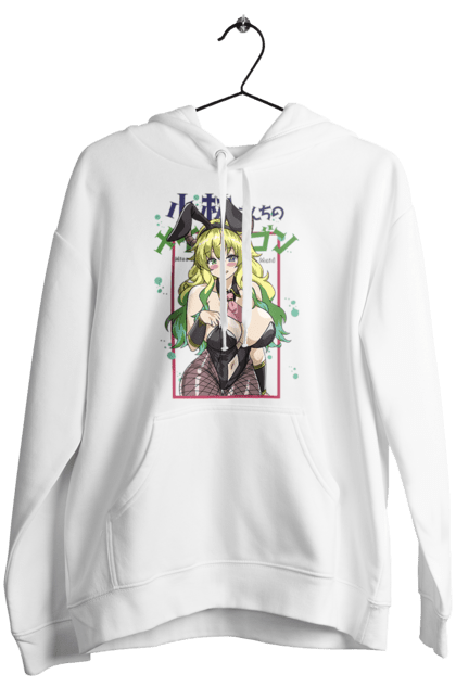 Women's hoodie with prints Miss Kobayashi's Dragon Maid Lucoa. Anime, dragon, lucoa, manga, quetzalcoatl, quetzalcoatlus. 2070702