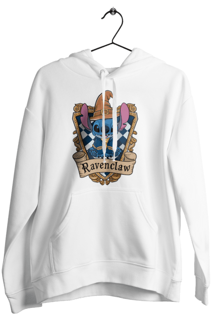 Женское худи с принтом Стич Когтевран. Harry potter, hogwarts, ravenclaw, stich, гарри поттер, когтевран, стич, факультет, франшиза, хогвартс. 2070702