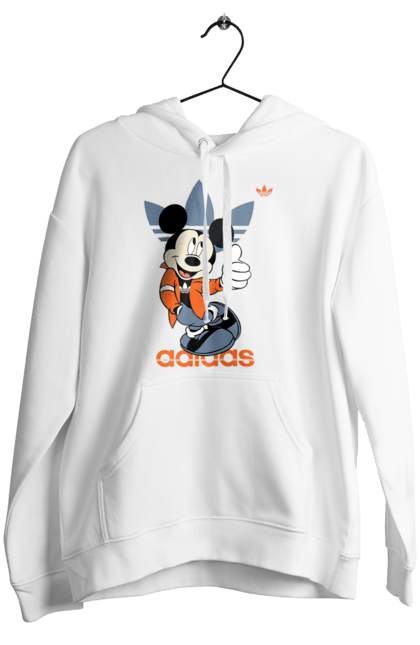 Жіноче худі з принтом "Adidas Міккі Маус". Adidas, mickey mouse, адідас, дісней, міккі, міккі маус, мультфільм. 2070702