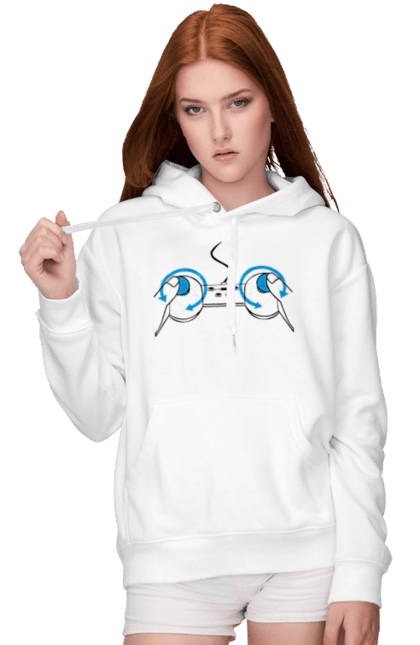 Жіноче худі з принтом "Геймпад". Playstation, sony, геймпад, гра, джостик. 2070702