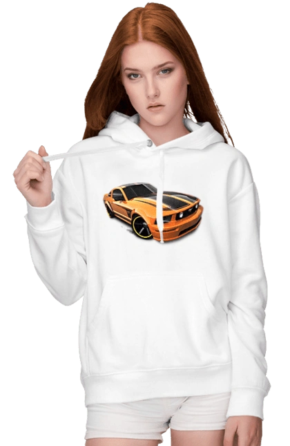 Orange, high speed car