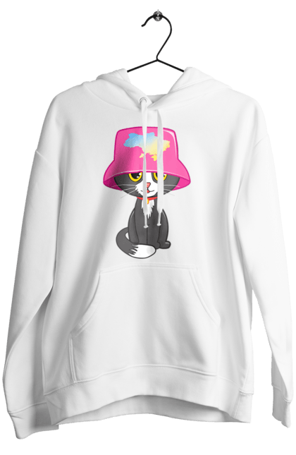 Жіноче худі з принтом "Котик з картою україни". Євробачення, калош, кіт, котик, музика, панама калоша, символ україни, україна. 2070702