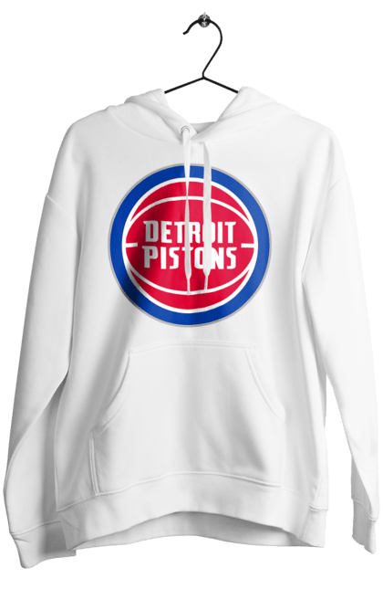 Жіноче худі з принтом "Detroit Pistons". Баскетбол, нба, спорт, супергліга. CustomPrint.market