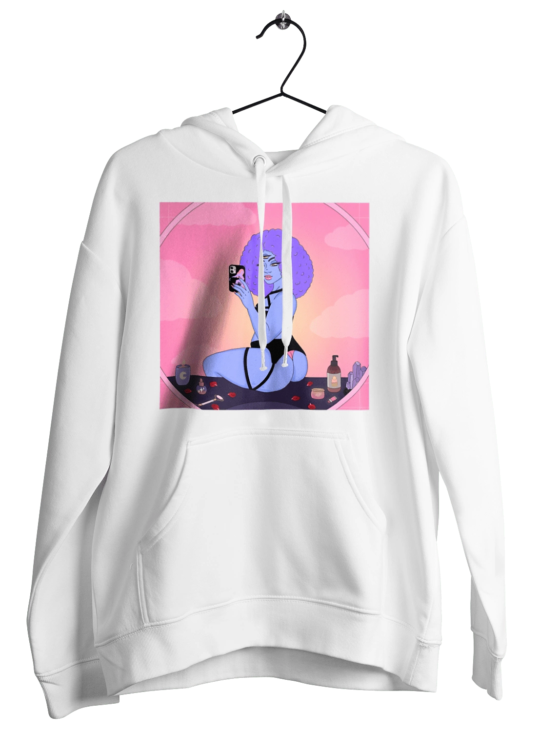 Purple Girl Photo In The Mirror