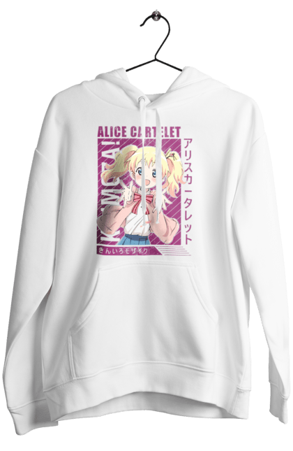 Women's hoodie with prints Kiniro Mosaic Alice Cartelet. Alice, alice cartelet, anime, gold mosaic, kiniro mosaic, kinmoza, manga. 2070702