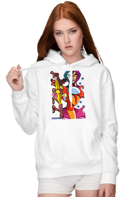 Women's hoodie with prints Mazinger Z Aphrodite. Anime, aphrodite, manga, mazinger z, mecha, robots. 2070702