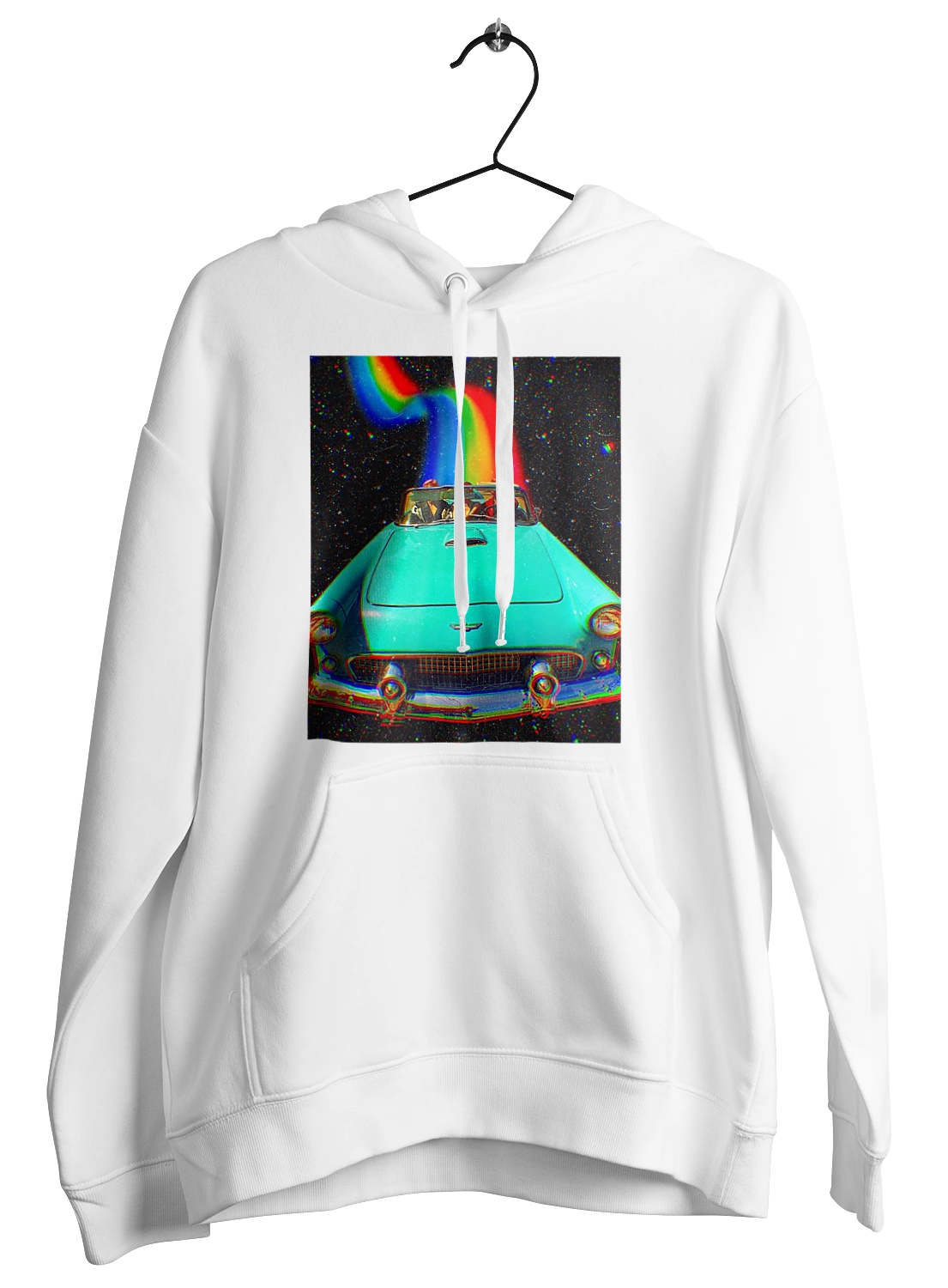 Picture, a car in space