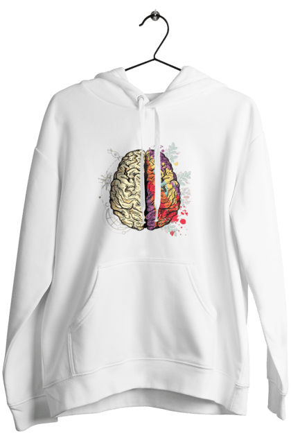 Жіноче худі з принтом "Творчість та логіка". Бінарний, біткоїн, біткойн, валюта, гроші, крипто, наука, програміст, программист, творчество, техно, хакер, художник, цветной. 2070702