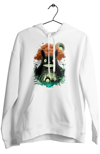 Women's hoodie with prints Totoro. Adventures, anime, comedy drama, fantasy, film, my neighbor totoro, tv series. 2070702