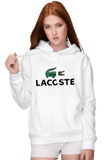 Жіноче худі з принтом "Лакоста". Lacoste, коста лакоста, крокодил, лакост, лакост лого, лакоста, лакоста оригинал, лакосте. PrintMarket - інтернет-магазин одягу та аксесуарів з принтами плюс конструктор принтів - створи свій унікальний дизайн