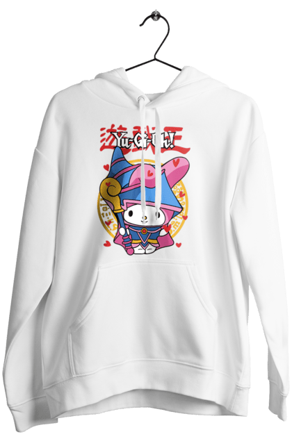 Women's hoodie with prints Yu Gi Oh! My Melody. Brand, character, hello kitty, my melody, yu gi oh, yugio. 2070702