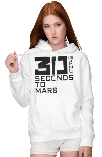 Жіноче худі з принтом "Thirty Seconds to Mars". 30 seconds, 30 секунд, thirty seconds, альтернативний рок, група, музика, рок, секунди до марсу, хард рок. 2070702