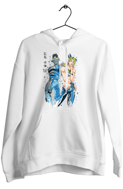 Women's hoodie with prints JOJO Jolyne Cujoh. Anime, jojo, jojo`s bizarre adventure, jojo’s bizarre adventure, jolyne cujoh, manga. 2070702