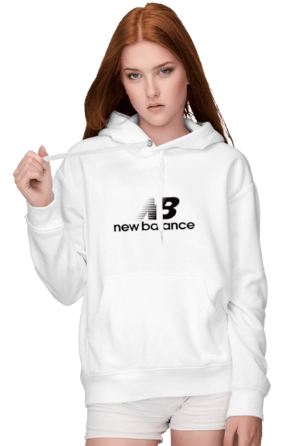 Жіноче худі з принтом "Нью беланс". New balance, новый баланс, нью беланс. PrintMarket - інтернет-магазин одягу та аксесуарів з принтами плюс конструктор принтів - створи свій унікальний дизайн