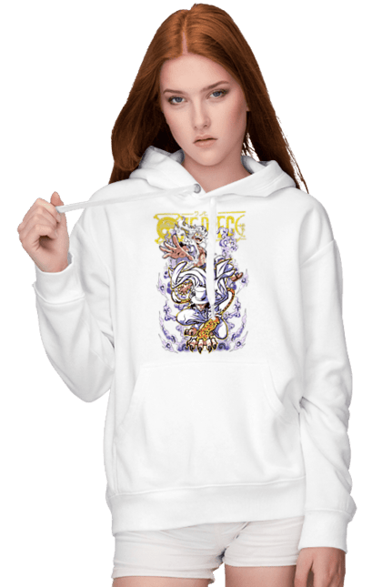 Women's hoodie with prints One Piece Rob Lucci and Luffy. Anime, lucci, luffy, manga, monkey de luffy, one piece, pirates, rob lucci. 2070702