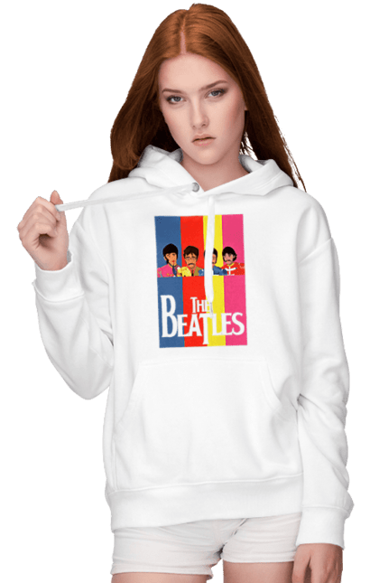 Women's hoodie with prints The Beatles. Beatles, george harrison, john lennon, liverpool four, music, paul mccartney, ringo starr. 2070702