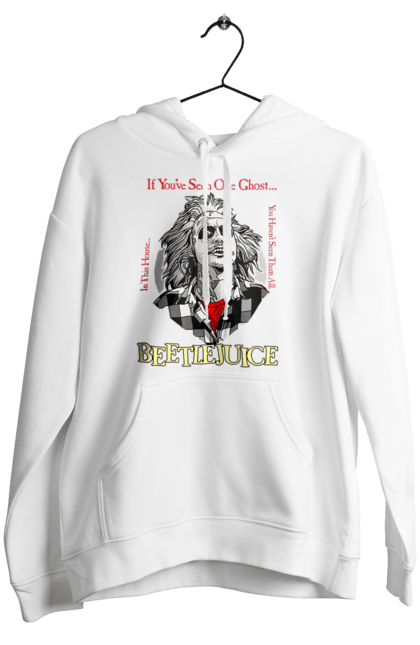 Women's hoodie with prints Beetlejuice. Beetlejuice, comedy, ghost, horror, movie, tim burton, warner bros. 2070702