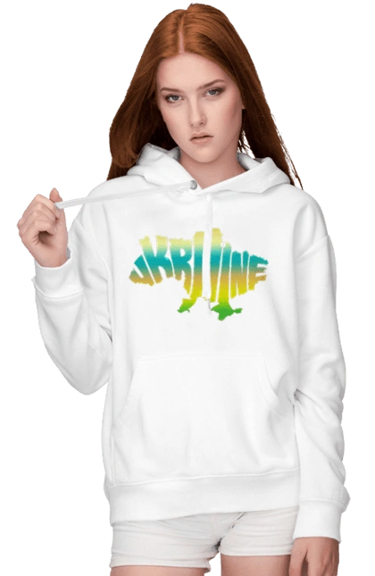 Ukraine silhouette colored