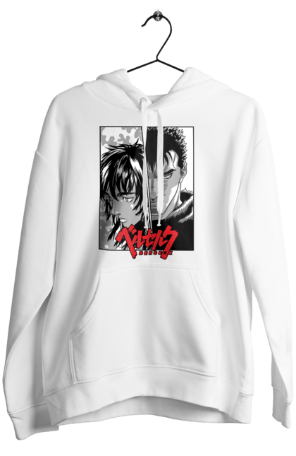 Women's hoodie with prints Berserk. Anime, berserk, griffith, guts, kentaro miura, manga. 2070702