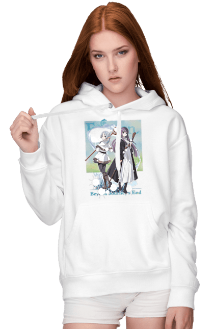 Women's hoodie with prints Frieren: Beyond Journey's End. Anime, elf, fern, frieren, heroine, magician, manga. 2070702