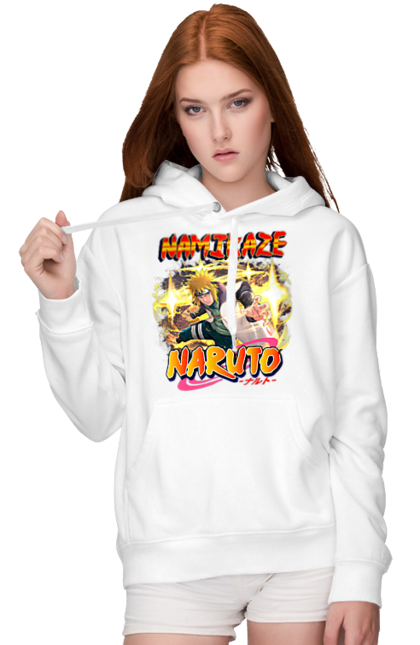 Women's hoodie with prints Naruto Minato. Anime, fourth hokage, hokage, manga, minato namikaze, naruto, tv series. 2070702